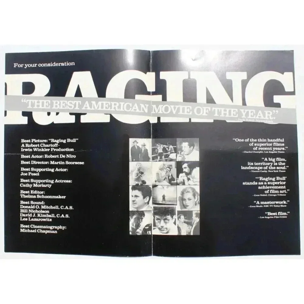 Vtg 1981 Raging Bull Roberto De Niro Promo Movie Press Kit Brochure Program - Picture 2 of 3
